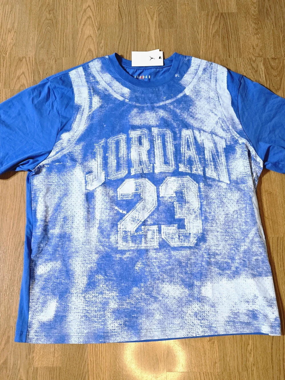 Jordan Mens M J Brooklyn College All Over Print Graphic in the Sport Blue XXL